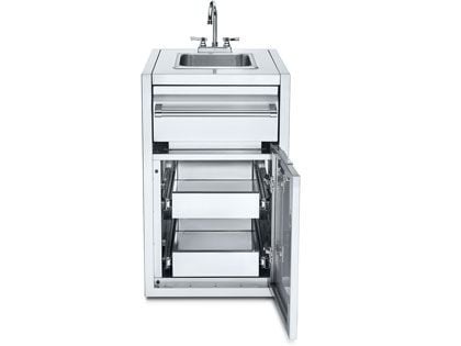 Crown Verity Infinite Series 21-Inch Enclosed Cabinet Storage with Sink And Double Storage Drawers