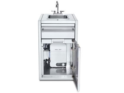 Crown Verity Infinite Series 21-Inch Enclosed Cabinet Storage with Sink And Water Heater