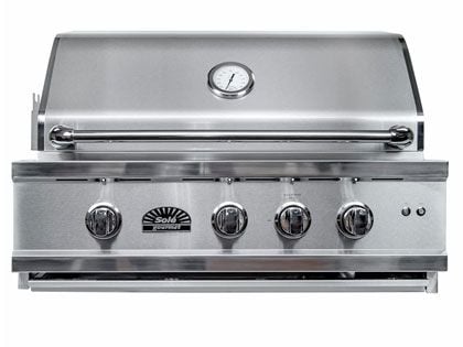 Sole Gourmet Luxury Series 30-Inch 3-Burner Built-In Gas Grill with Rotisserie and LED Lights