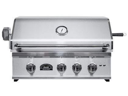 Sole Gourmet TR Series 32-Inch 3-Burner Built-In Gas Grill with Rotisserie and LED Lights