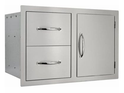 Sole Gourmet 30-Inch Stainless Steel Flush Mount Access Door and Double Drawer Combo