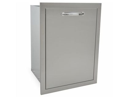 Sole Gourmet 20-Inch Stainless Steel Deluxe Raised Frame Roll-Out Trash Bin