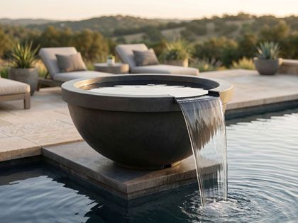 Prism Hardscapes 33-Inch Sorrento GFRC Water Bowl