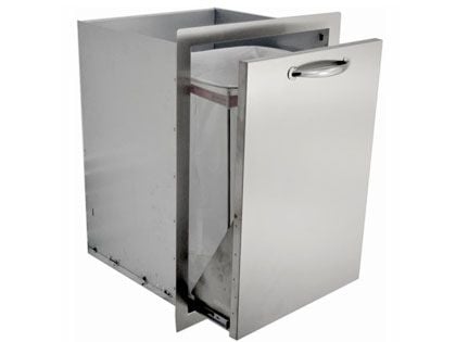 Sole Gourmet 20-Inch Stainless Steel Flush Mount Roll-Out Trash Bin