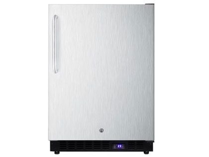 Summit 24-Inch 4.72 Cu. Ft. Outdoor Rated Compact Freezer With Ice Maker - Stainless Steel 