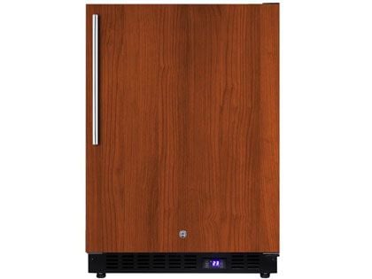 Summit 24-Inch 4.72 Cu. Ft. Outdoor Rated Compact Freezer With Ice Maker - Custom Panel / Black Cabinet