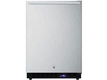 Summit 24-Inch 4.72 Cu. Ft. Outdoor Rated Compact Freezer - Stainless Steel / Black Cabinet