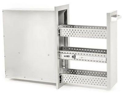 Black Diamond 8-inch Stainless Steel Spice Rack - Contemporary Handle