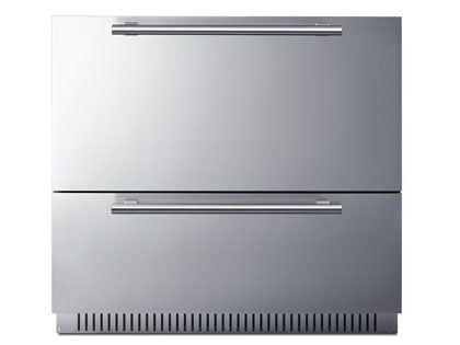 Summit 36 Inch 7.15 Cu. Ft. Outdoor 2-Drawer All-Refrigerator - Custom Panel Ready