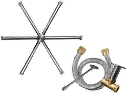 Firegear Stainless Steel Burning Spur Fire Pit Burner 5-Piece Kit