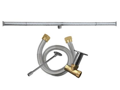 Firegear Stainless Steel T-Shape Fire Pit Burner 5-Piece Kit