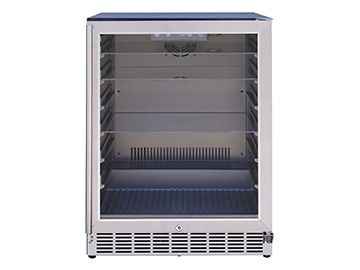 Summerset 24-Inch 5.1 Cu. Ft. Outdoor Glass Door and Glass Shelves Refrigerator