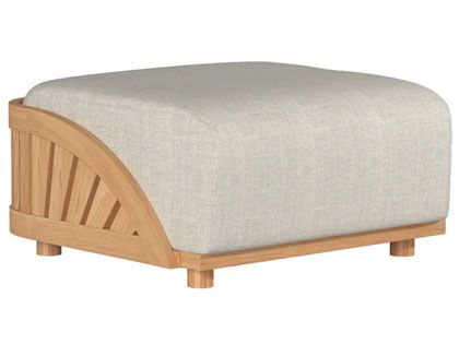 Sunburst Teak Ottoman