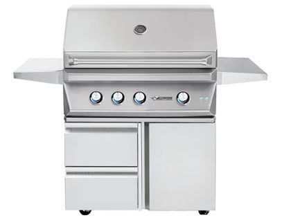 Twin Eagles 36-Inch 3-Burner Gas Grill with Sear Zone & Infrared Rotisserie Burner On Deluxe Cart