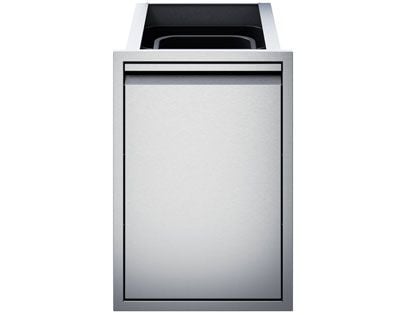 Twin Eagles 18-Inch Roll-Out Stainless Steel Double Trash Drawer / Recycling Bin