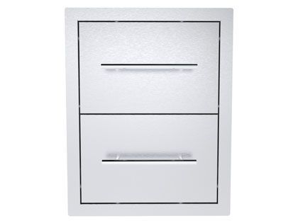 Sunstone Texan Series 16-Inch Stainless Steel Double Drawers