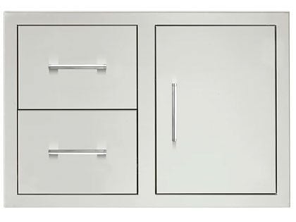 TrueFlame 33-Inch 2-Drawer & Access Door Combo Masonry Frame Return