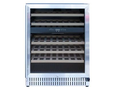 TrueFlame 24-Inch Outdoor Rated Dual Zone Wine Cooler