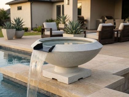 Prism Hardscapes 33-Inch Toscana GFRC Water Bowl