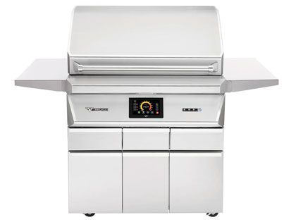 Twin Eagles Wi-Fi Controlled 36-Inch Stainless Steel Pellet Grill and Smoker with Rotisserie On Deluxe Cart