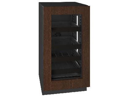 U-Line Seamless Collection 18-Inch 3.5 Cu. Ft. Beverage Center with Glass Door - Panel Ready