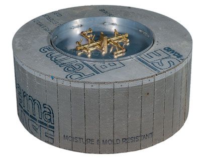 Warming Trends 140K BTU 42" Round Ready to Finish Fire Pit Kit with CROSSFIRE 2.0 Brass Burner 
