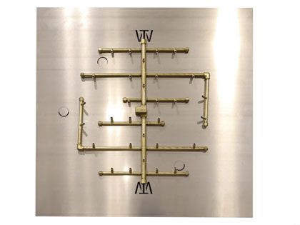 Warming Trends 300K BTU 24.75" x 22" CROSSFIRE 2.0 Brass Burner with 36-in Square Plate
