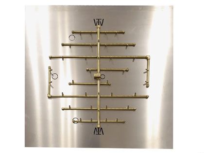Warming Trends 360K BTU 29.5" x 28.5" CROSSFIRE 2.0 Brass Burner with 42-in Square Plate