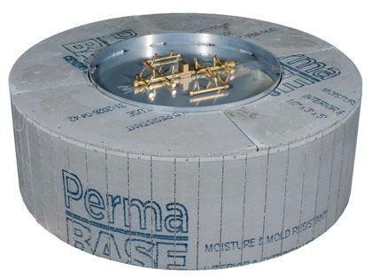 Warming Trends 180K BTU 54" Round Ready to Finish Fire Pit Kit with CROSSFIRE 2.0 Brass Burner 