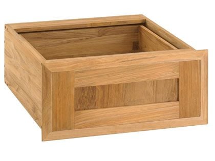 Pacific Teak Millworks 18-Inch Shaker Panel Teak Wood Single Drawer