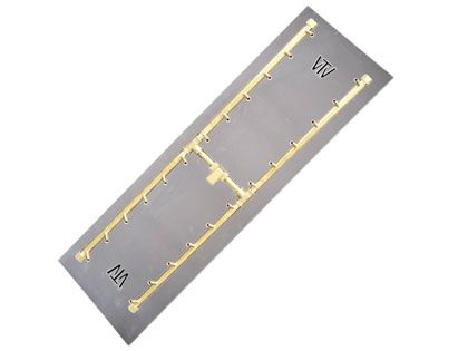 Warming Trends 120K BTU 17.625" x 7.5" CROSSFIRE 2.0 H-Style Brass Burner with 28" x 15" Plate