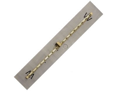Warming Trends 110K BTU 21.75" CROSSFIRE 2.0 Linear Brass Burner with 26" x 6" Plate