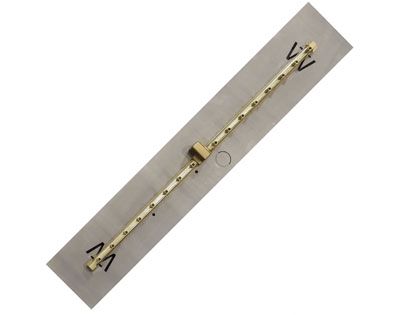Warming Trends 190K BTU 37.75" CROSSFIRE 2.0 Linear Brass Burner with 44" x 8" Plate