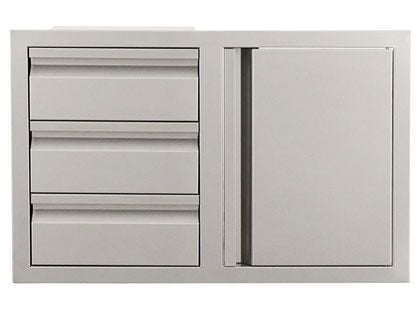 RCS Valiant Triple Drawer & Door Combo with Soft Close - Right Hinge