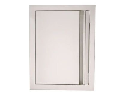 RCS Valiant Series 17-Inch Stainless Steel Vertical Single Access Door with Soft Close - Left Hinge