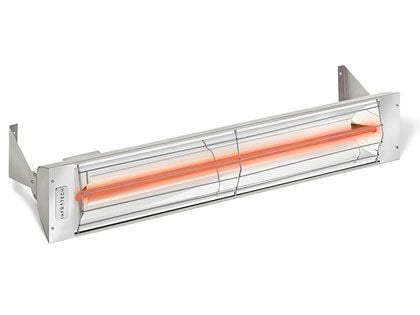 Infratech W-Series 33-Inch 1500W Single Element Electric Infrared Patio Heater - Stainless Steel