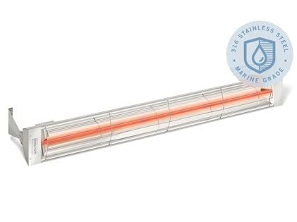 Infratech W-Series 61 1/4-Inch 4000W Marine Grade Single Element Electric Infrared Patio Heater - Stainless Steel