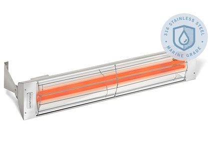 Infratech WD-Series 39-Inch 4000W Marine Grade Dual Element Electric Infrared Patio Heater - Stainless Steel