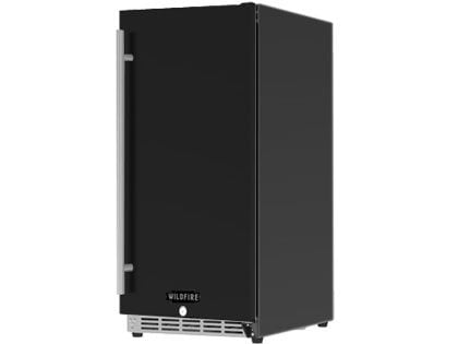 Wildfire 15-Inch 3.2 Cu. Ft. Stainless Steel Outdoor Refrigerator with Black Stainless Steel Sleeve