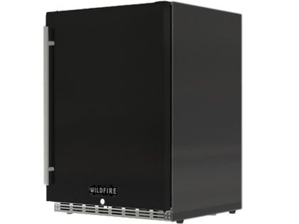 Wildfire 24-Inch 5.3 Cu. Ft. Stainless Steel Outdoor Refrigerator with Black Stainless Steel Sleeve