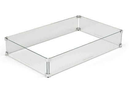 HPC Fire Fire Pit Glass Wind Guard, Linear - 67 x 15-Inch