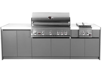 Whistler 5-Burner 104 x 28-Inch Gas Grill Island with Infrared Rear Burner, Double Side Burner, and Rotisserie Kit