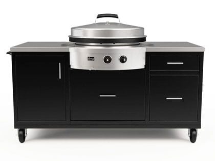 Evo Affinity Series 25G 25-Inch Flattop Gas Griddle on Onyx Grill Cart