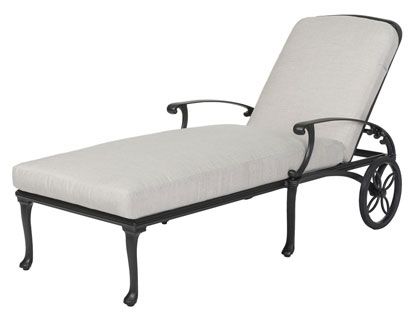 Gensun Michigan Cast Aluminum Outdoor Patio Chaise Lounger