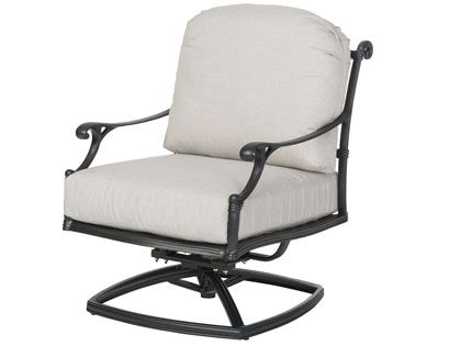 Gensun Michigan Cast Aluminum Outdoor Patio Swivel Rocking Lounge Chair