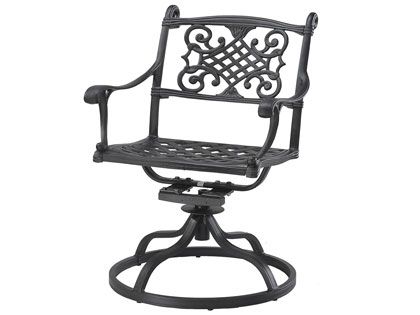 Gensun Michigan Cast Aluminum Swivel Rocker Chair with Optional Seat Cushion