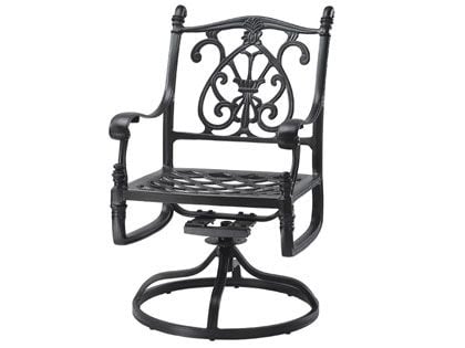 Gensun Florence Cast Aluminum Swivel Rocker Chair with Optional Seat Cushion
