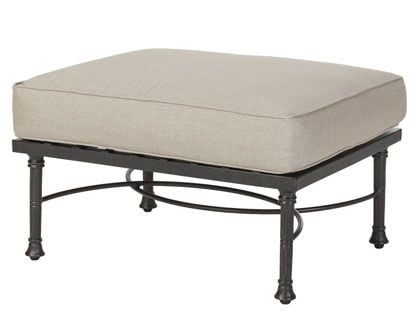 Gensun Florence Cast Aluminum Sectional Ottoman with Optional Cushion