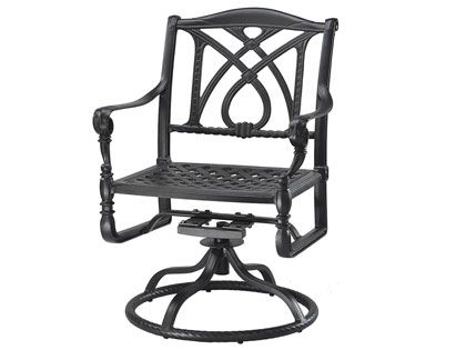 Gensun Grand Terrace Cast Aluminum Swivel Rocker Chair with Optional Seat Cushion