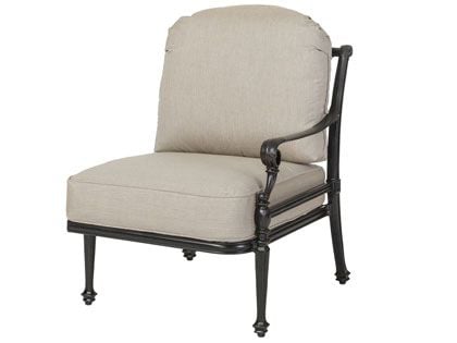 Gensun Grand Terrace Cast Aluminum Left Arm Patio Lounge Chair